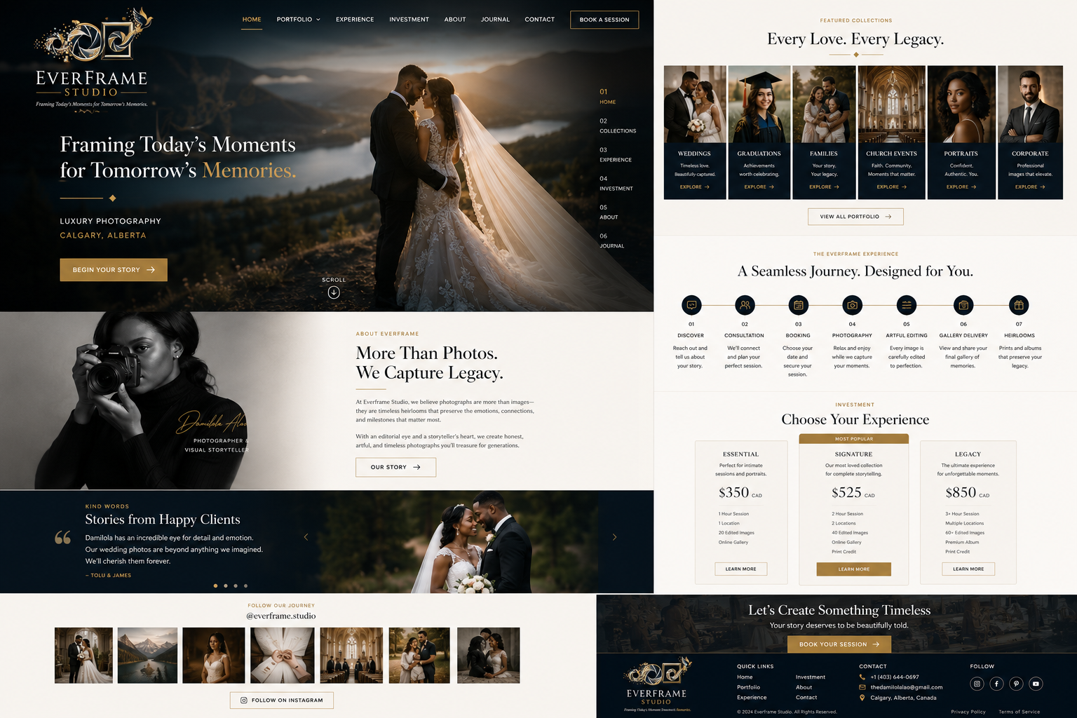 Everframe Studio website preview